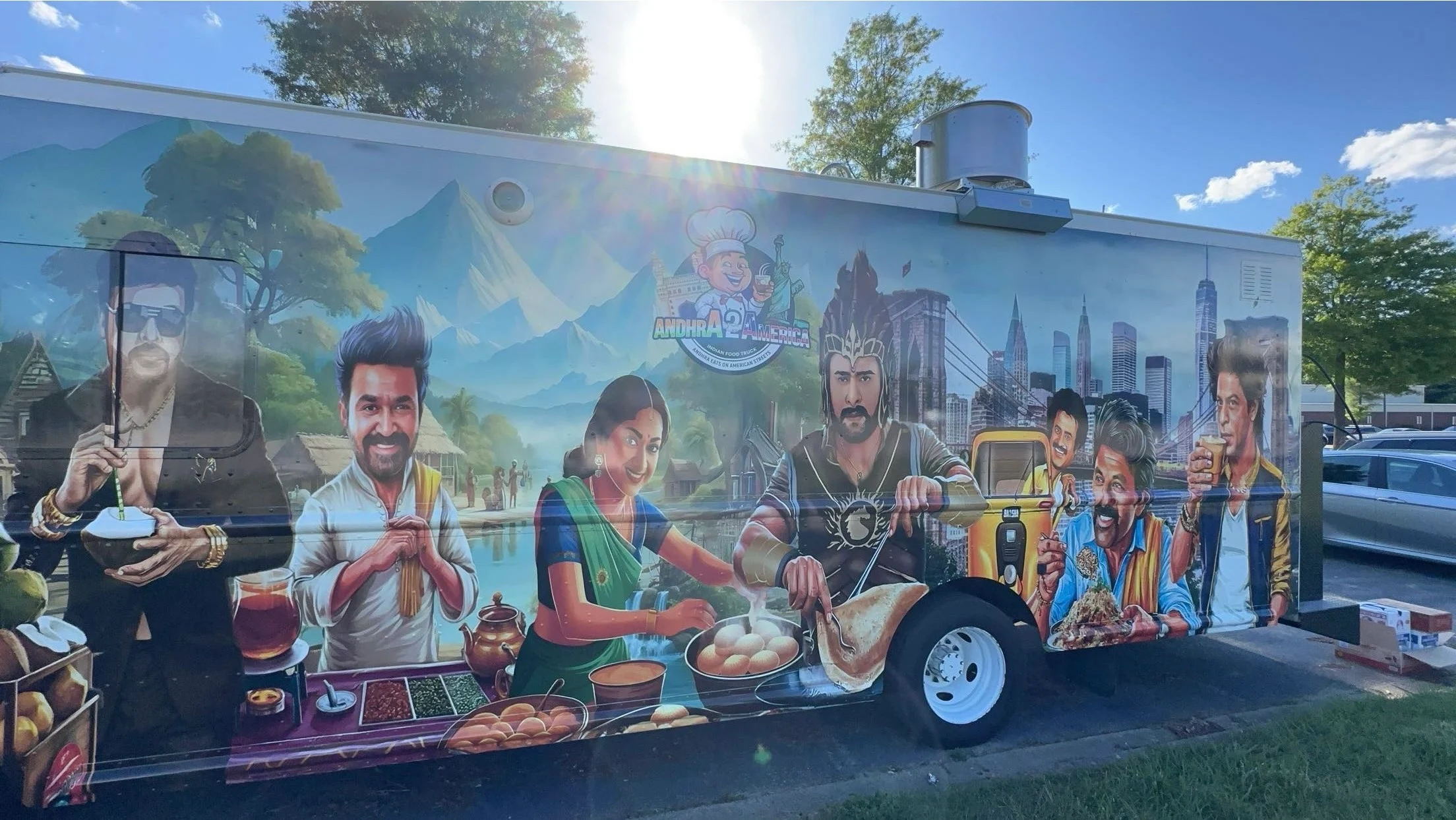 Andhra2America Food Truck serving delicious Indian food